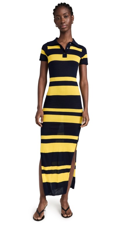Louisa Ballou Polo Dress Yellow / Blue