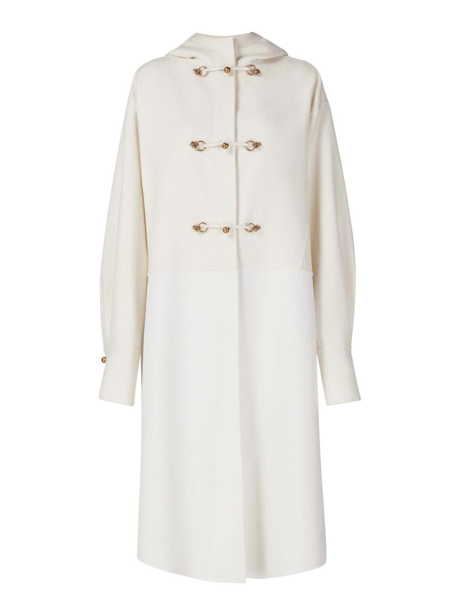 Gabriele Colangelo Manteau Court - Blanc