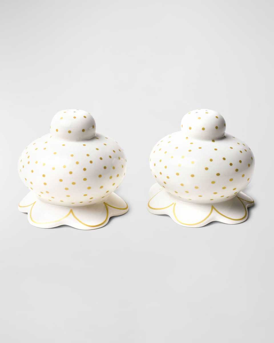 Deco Gold Scallop Salt and Pepper Shaker Set