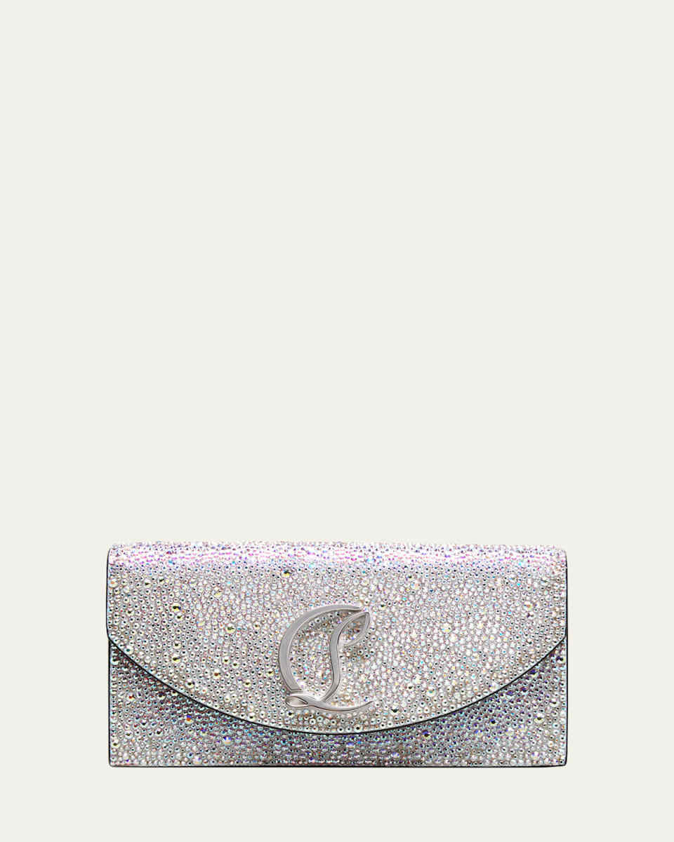 Loubi54 Small Metallic Crystal Clutch Bag