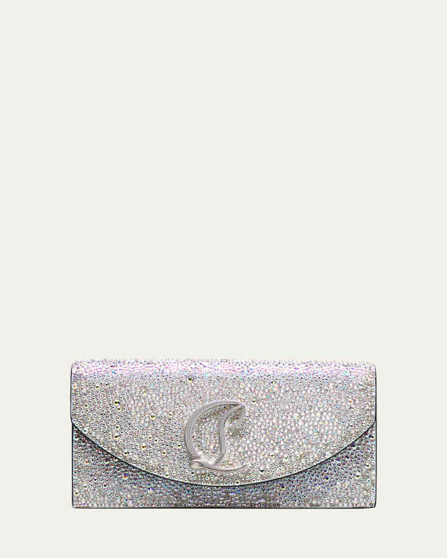 Loubi54 Small Metallic Crystal Clutch Bag