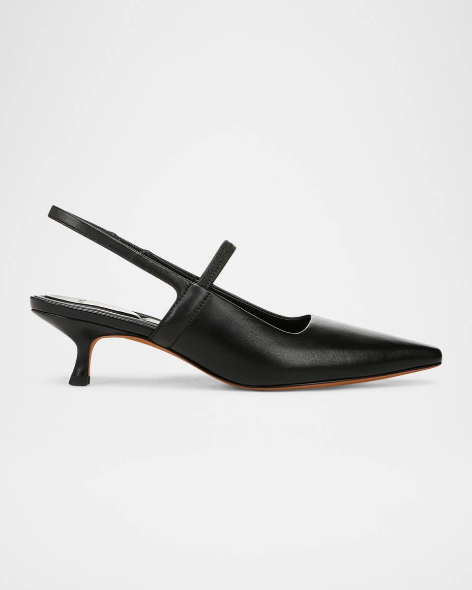Slingback Pointed Leather Sandals