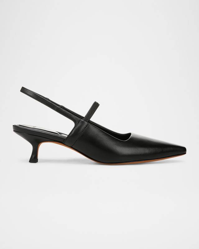Slingback Pointed Leather Sandals