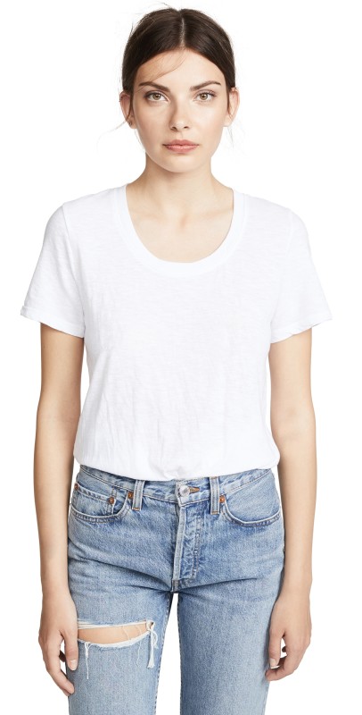 MONROW Oversize Crew Neck Tee White