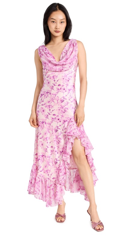 Cinq à Sept Raya Dress Vibrant Plum Multi