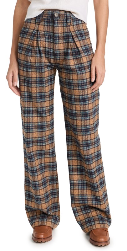 MOTHER The Pleated Maven Prep Sneak Pants Delta Dawn