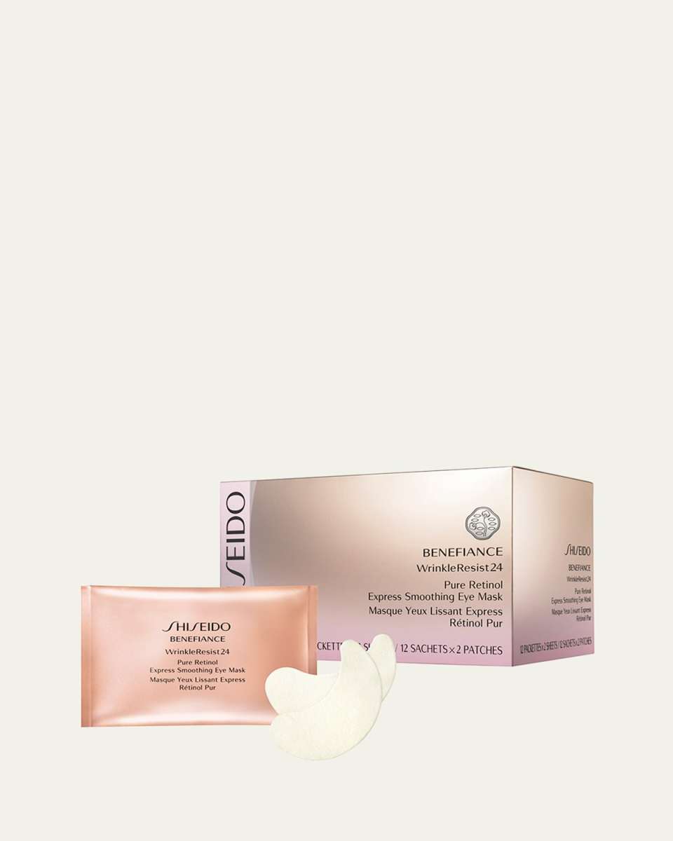 Benefiance WrinkleResist24 Pure Retinol Express Smoothing Eye Masks, 12 Sets