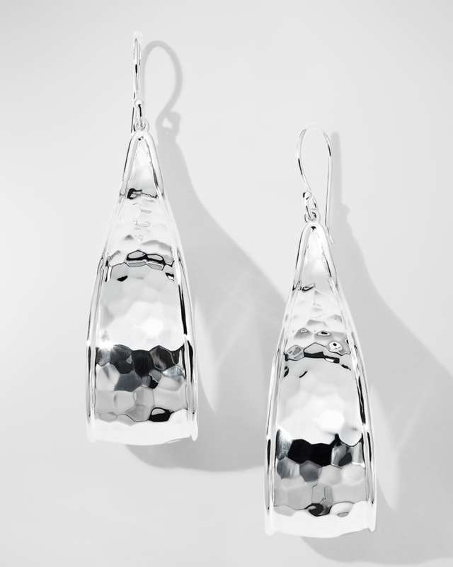 925 Classico Goddess Teardrop Closed Hoop Earrings