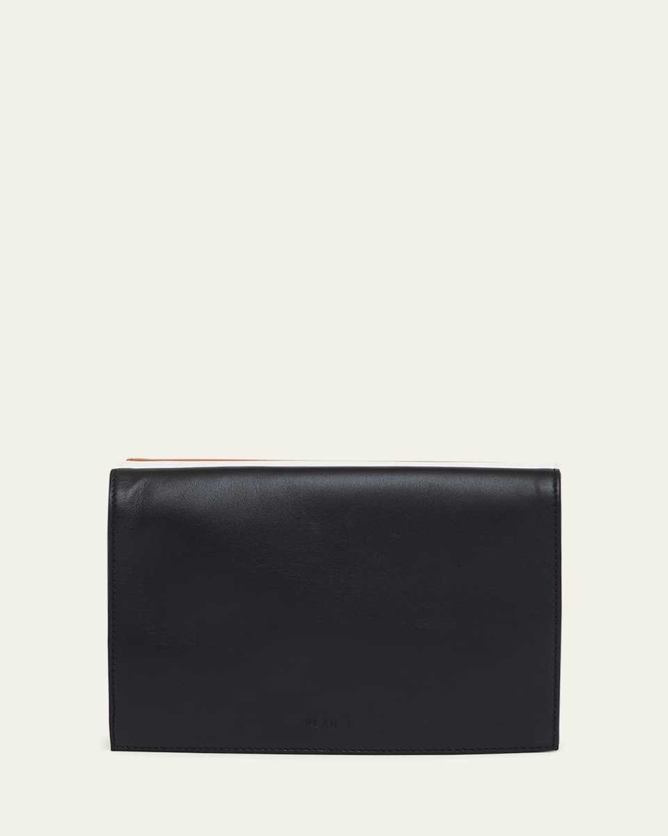 Trio Flap Leather Shoulder Bag