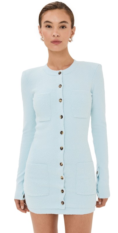 WARDROBE. NYC Knit Cardigan Ice Blue