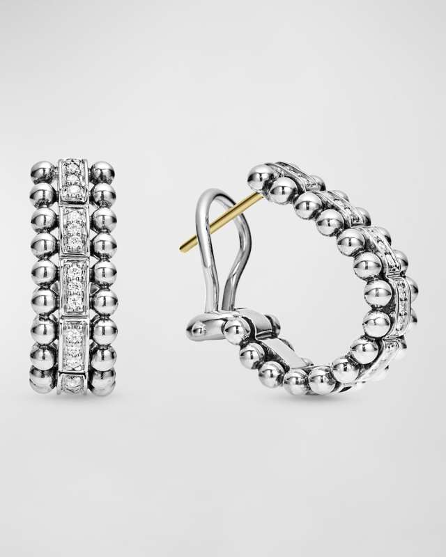 Caviar Spark Diamond Huggie Earrings