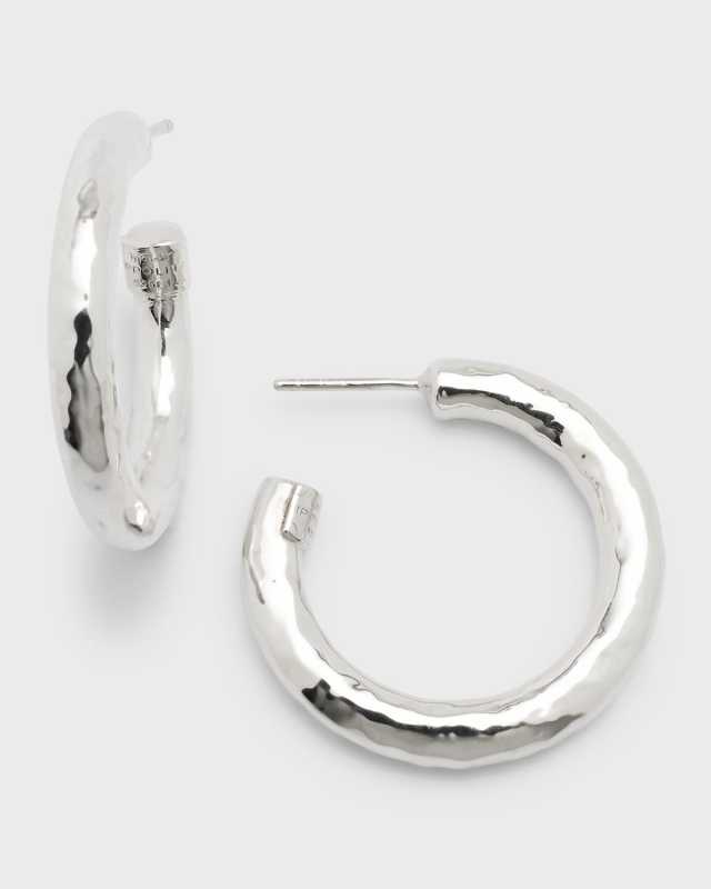 Small Hoop Earrings in Sterling Silver