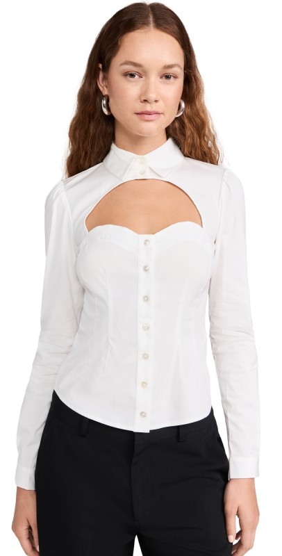 Fleur du Mal Bella Shirt Ivory