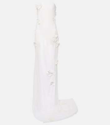Jacquemus Embroidered silk-blend mousseline maxi dress