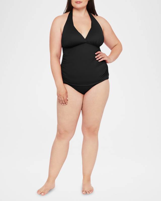 Plus Size IG Halter Tankini Swim Top