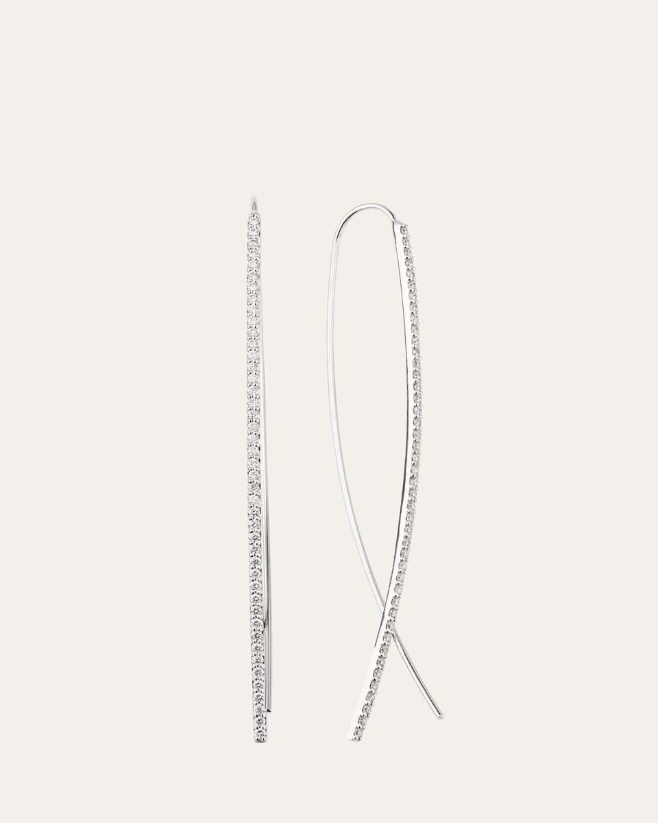Flawless Narrow Flat Upside Down Hoop Earrings