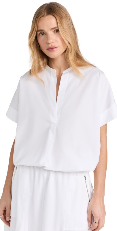Vince Dolman Sleeve Pullover Optic White
