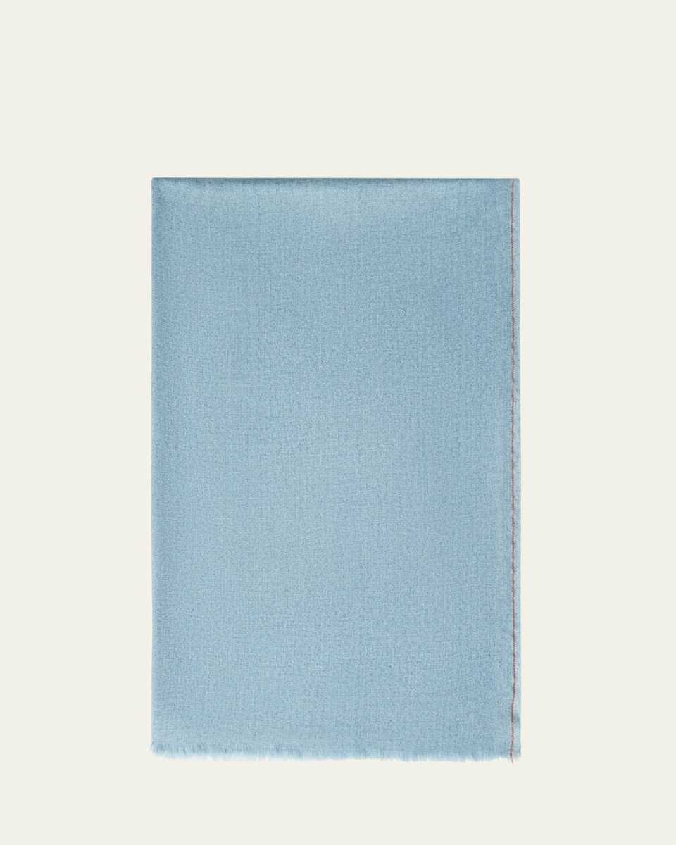 Stardust Eyelash-Trim Cashmere-Blend Scarf