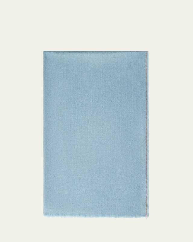 Stardust Eyelash-Trim Cashmere-Blend Scarf