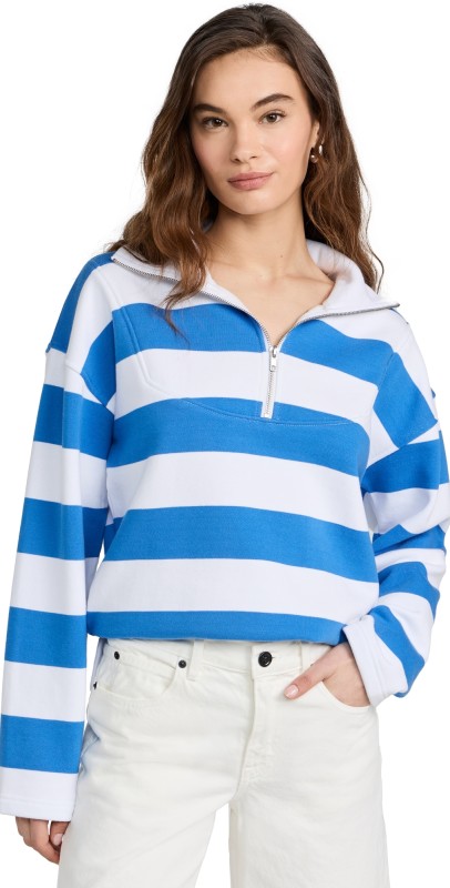 RAILS Parker Sweatshirt Ocean Rugby Stripe