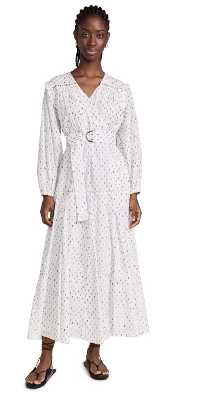 TRUTH City Maxi Dress White w/ Black