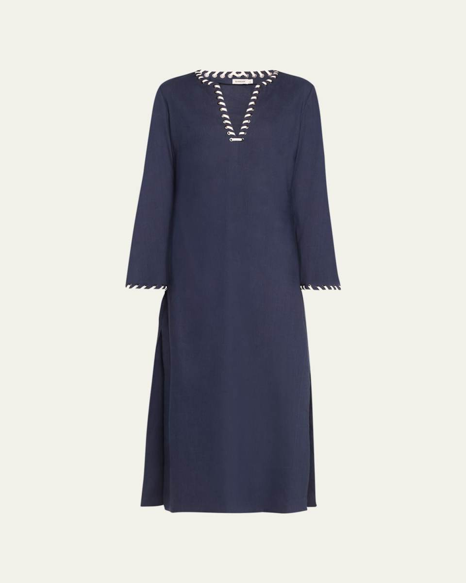 Dalta Laced Trim Midi Dress