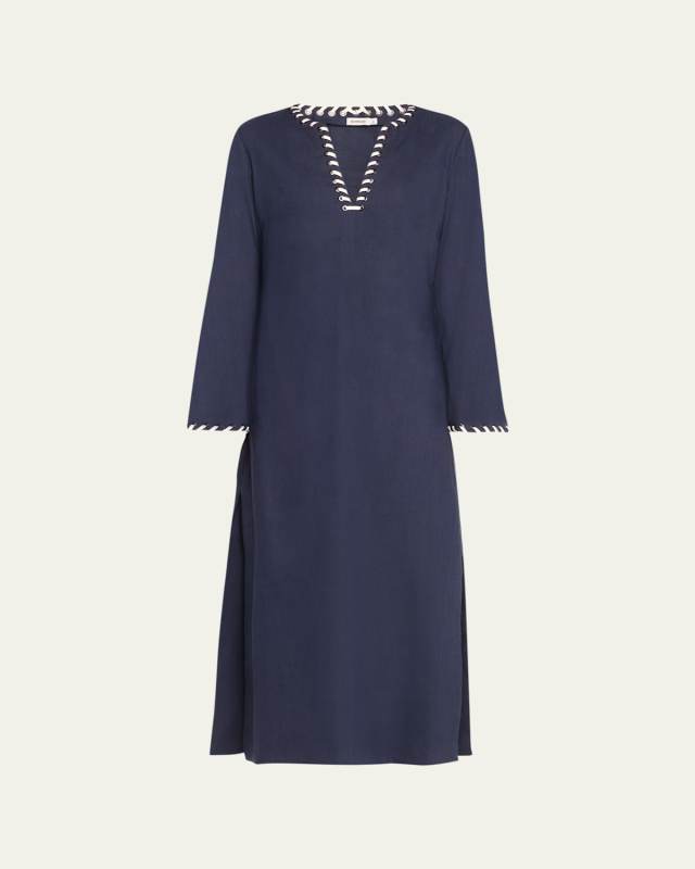 Dalta Laced Trim Midi Dress