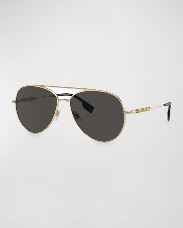 0BE3147 Steel Aviator Sunglasses