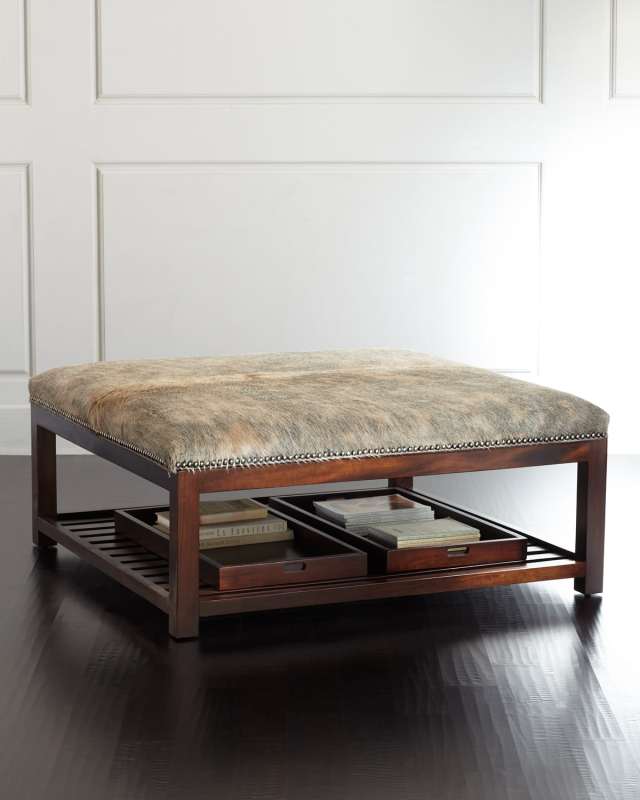 Brody Hair On Hide Cocktail Ottoman