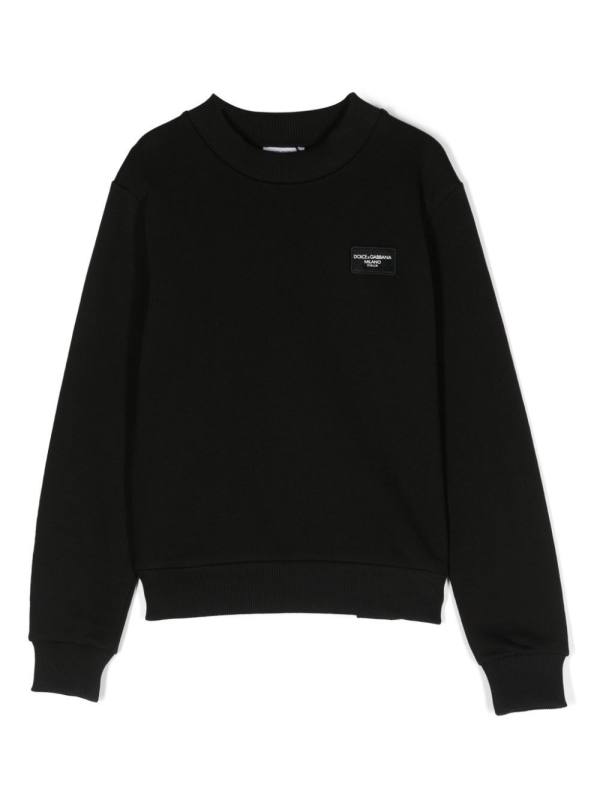 logo-patch cotton sweatshirt