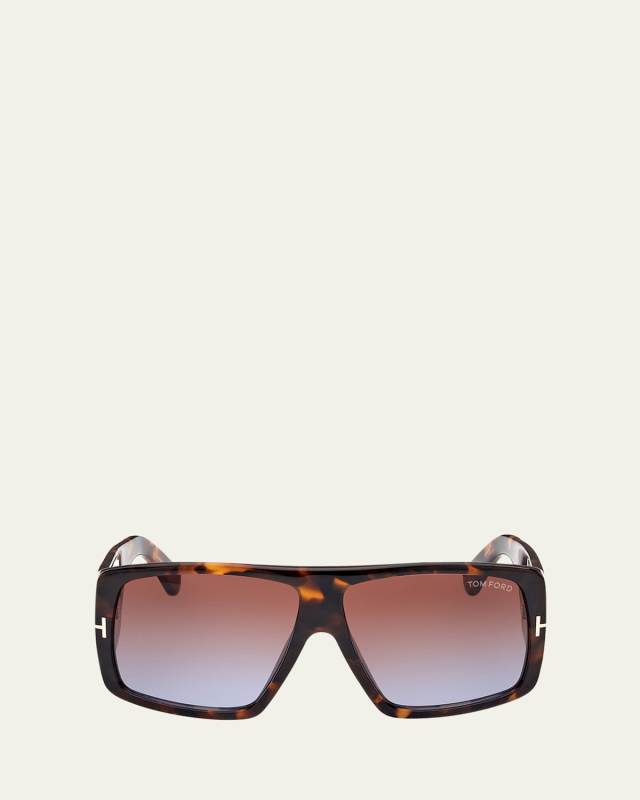 Gradient Square Havana Acetate Sunglasses