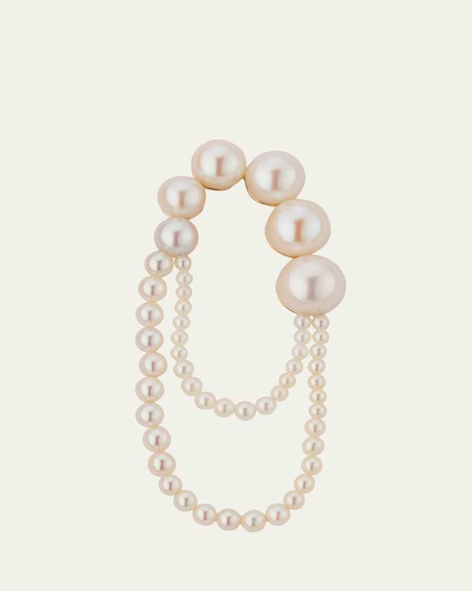 Embrasse de Perle Graduated Loop Earrings, Single, Right