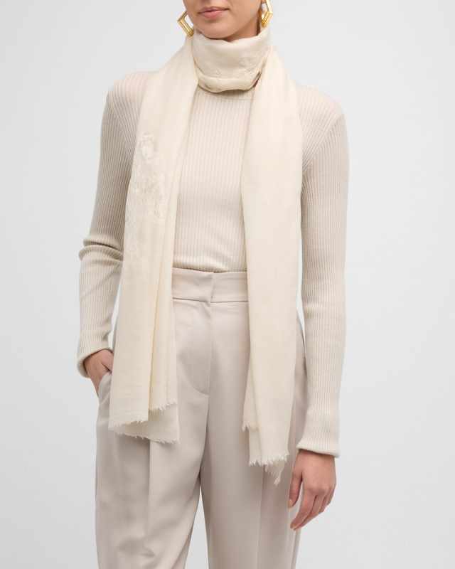 Lace Cashmere & Silk Evening Wrap