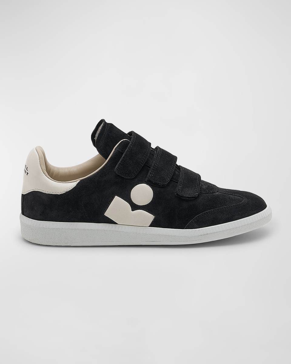 Beth Mixed Leather Triple-Grip Sneakers