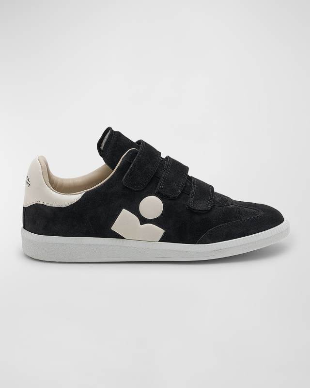 Beth Mixed Leather Triple-Grip Sneakers