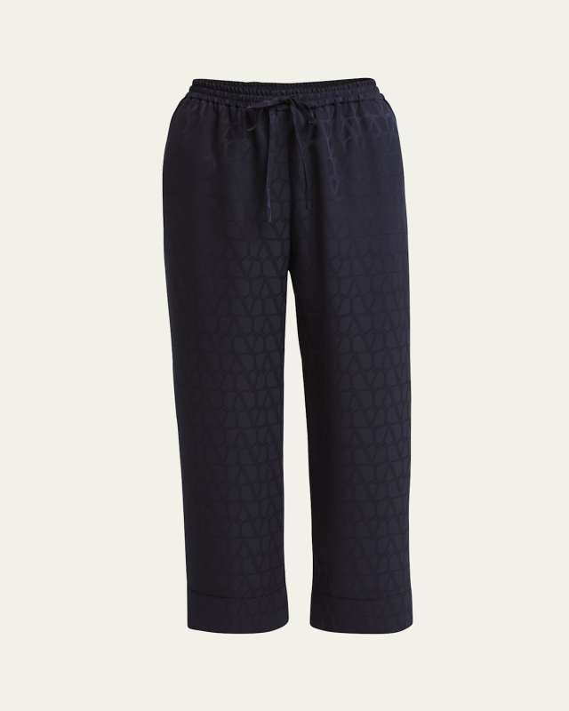 Iconograph Silk Pajama Capri Pants