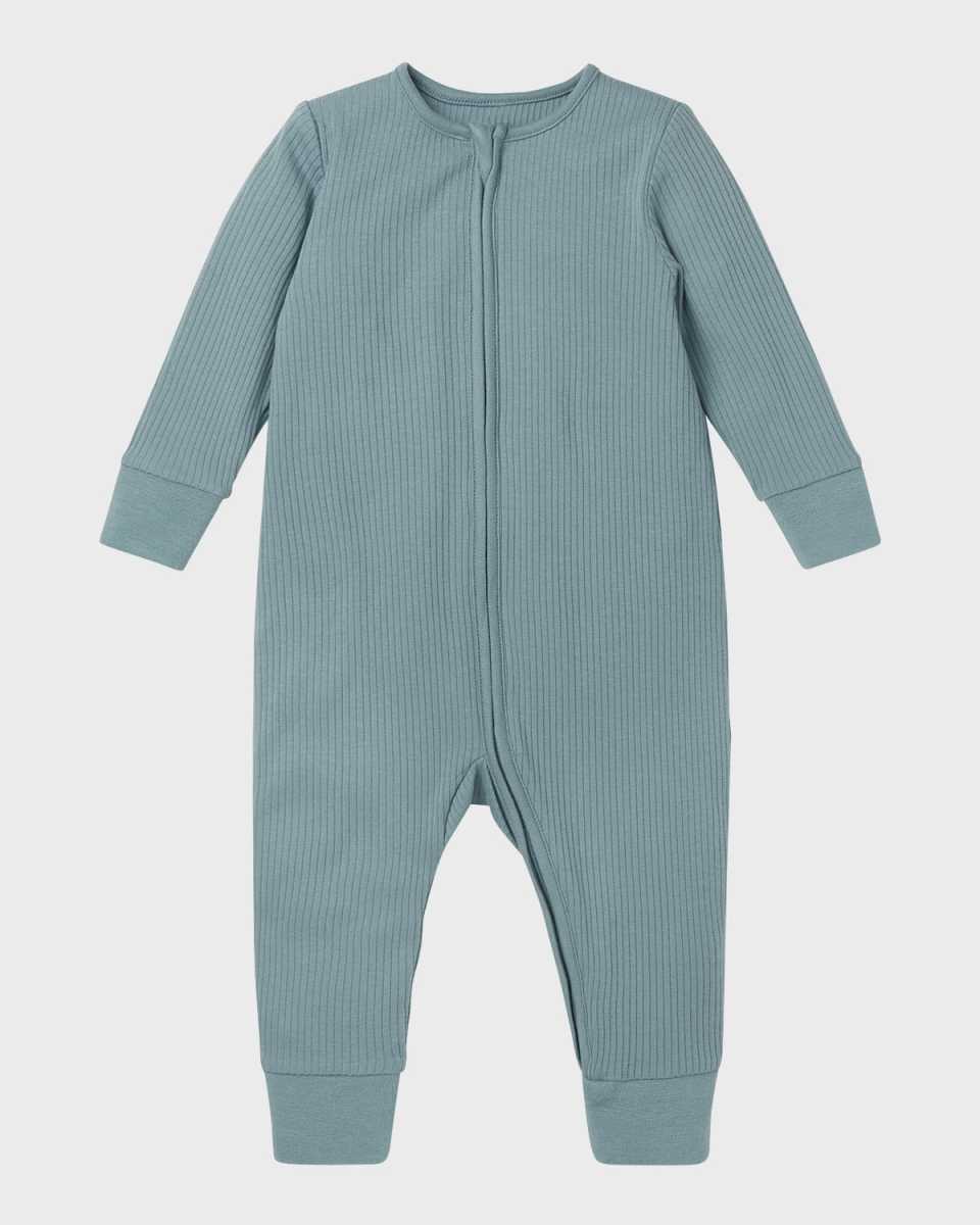 Kid's Ribbed Zip Coverall, Size 9M-24