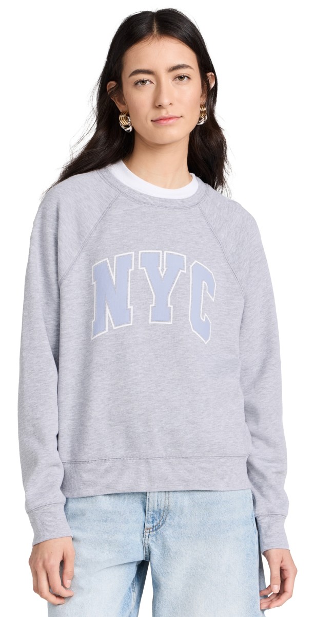 Z Supply NYC Vintage Sweatshirt Heather Grey