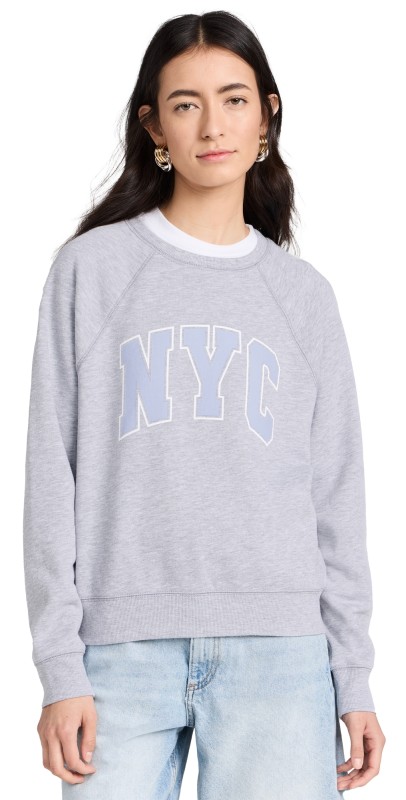 Z Supply NYC Vintage Sweatshirt Heather Grey