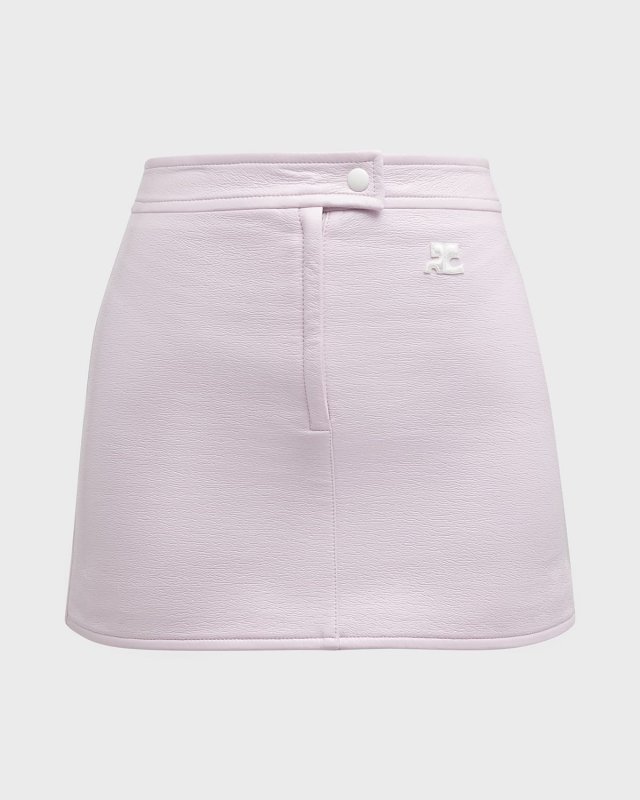 Textured Vinyl Mini Skirt