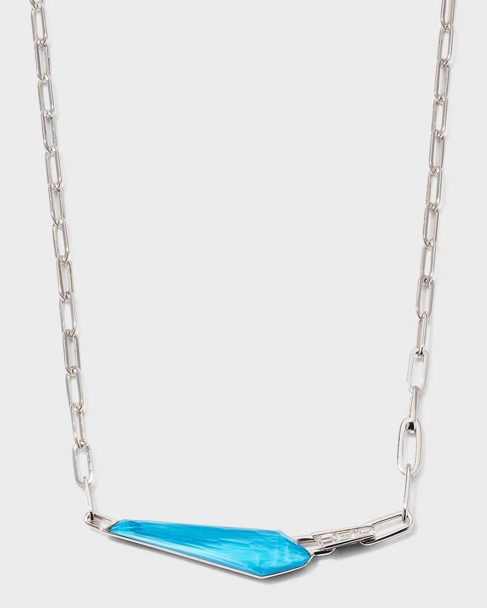 Slimline Shard Linked Choker with Turquoise Clear Quartz