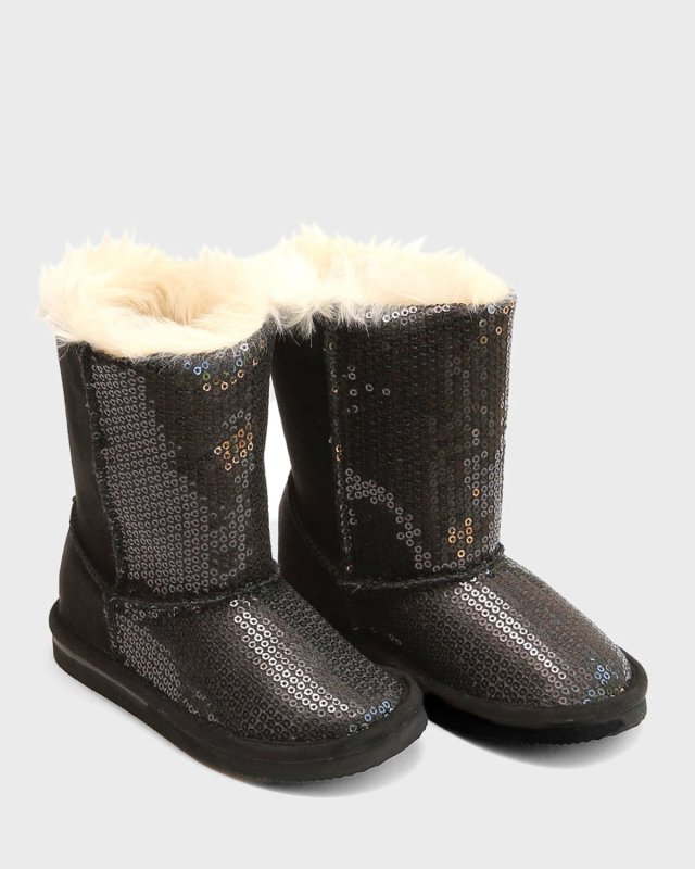 Carol Sequin Boots w/ Faux-Fur Lining, Baby/Toddler/Kids