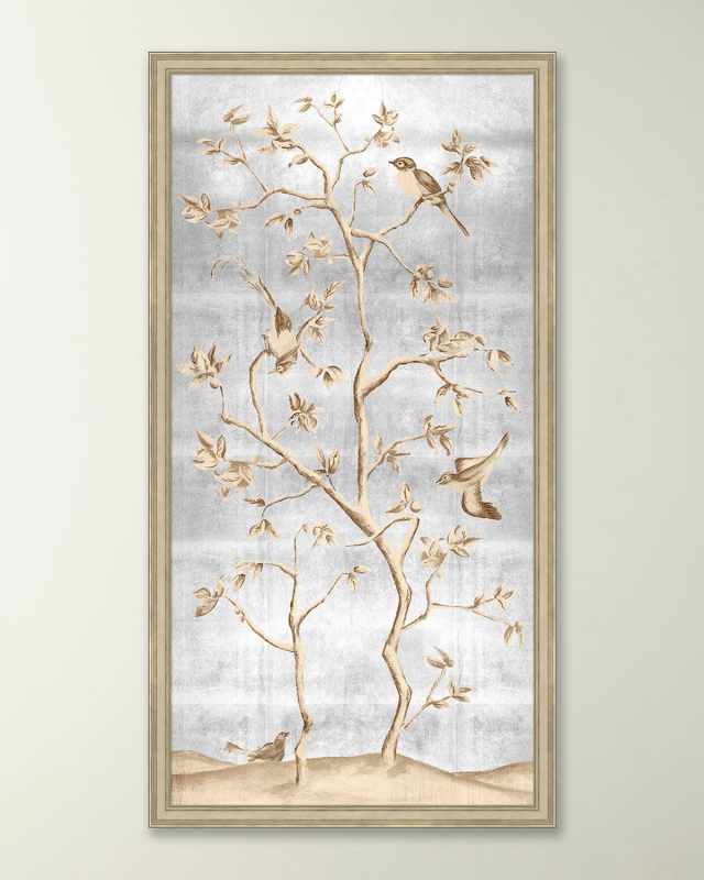 Silver Chinoiserie 2 Giclee