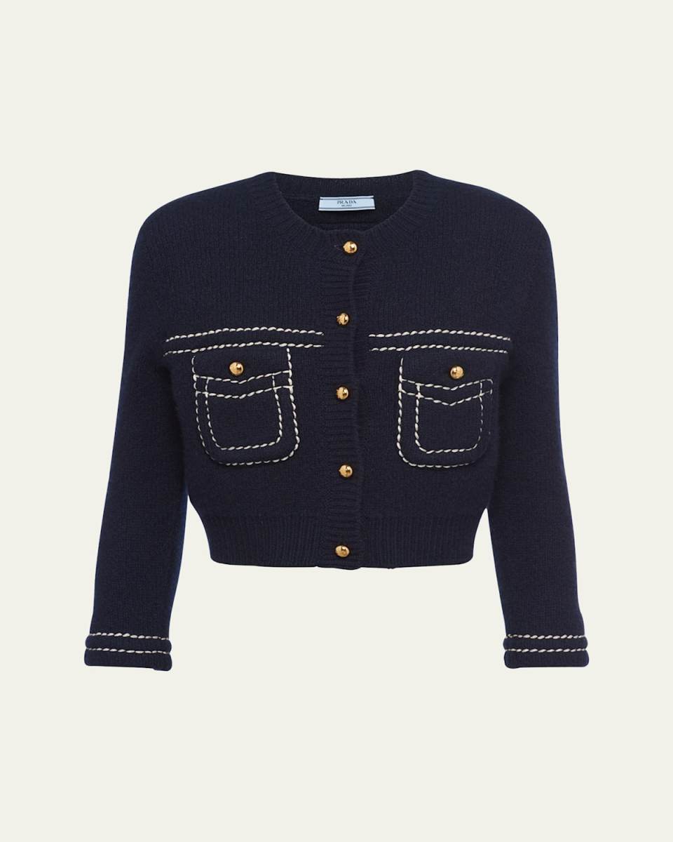 Impunture Cropped Cashmere Cardigan