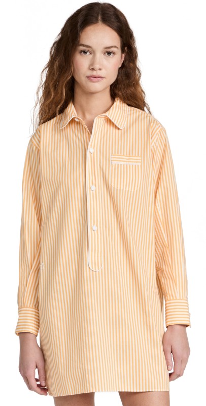 Morgananeinnet Night Shirt Marigold Stripe