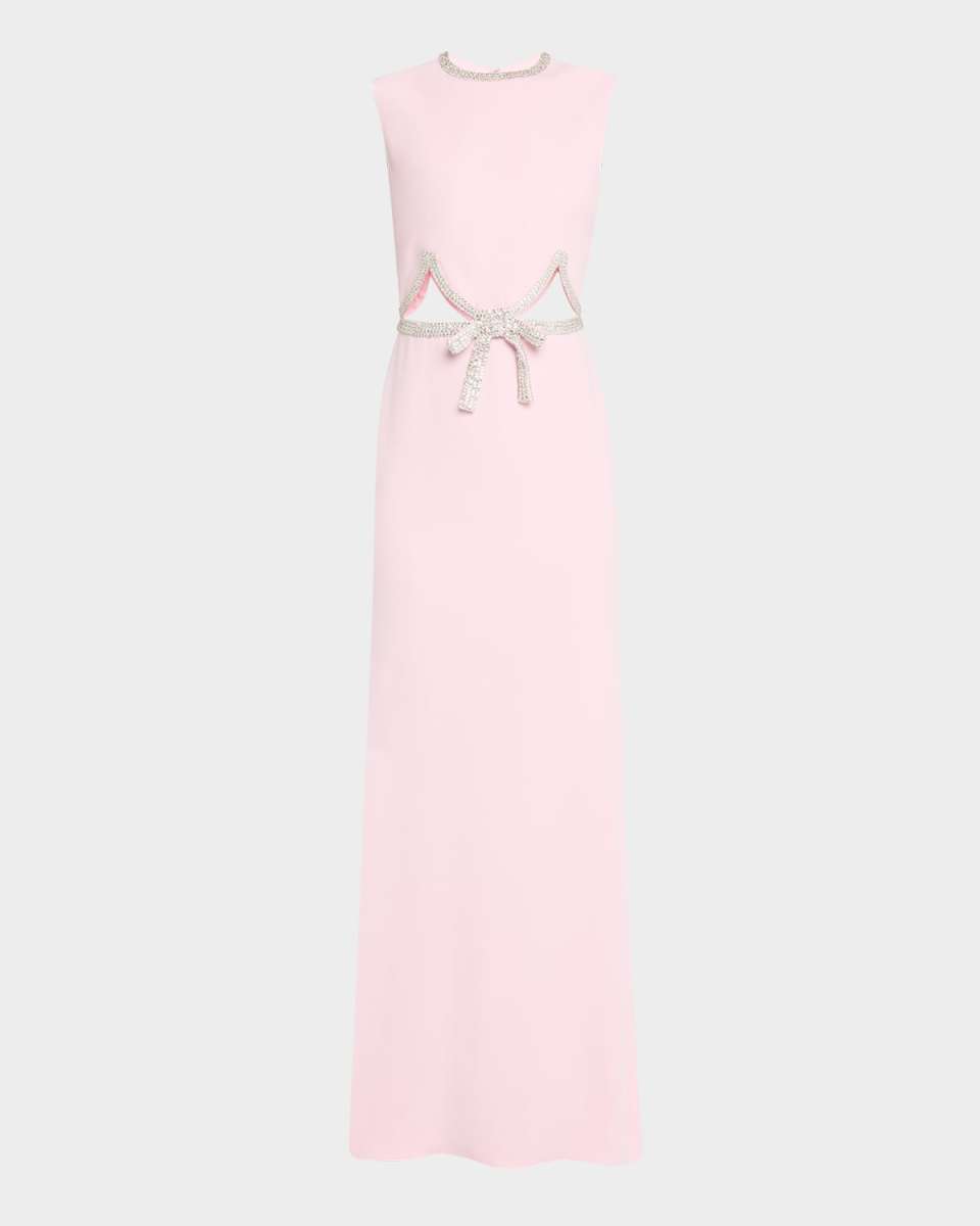 Crystal Embroidered Cut-Out Gown