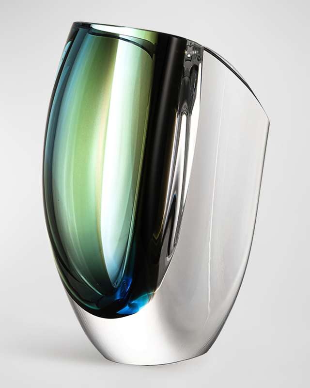 Medium Mirage Vase - Forest Green and Blue