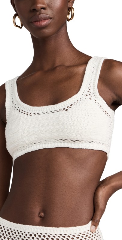 Beach Riot Elliot Bikini Top White