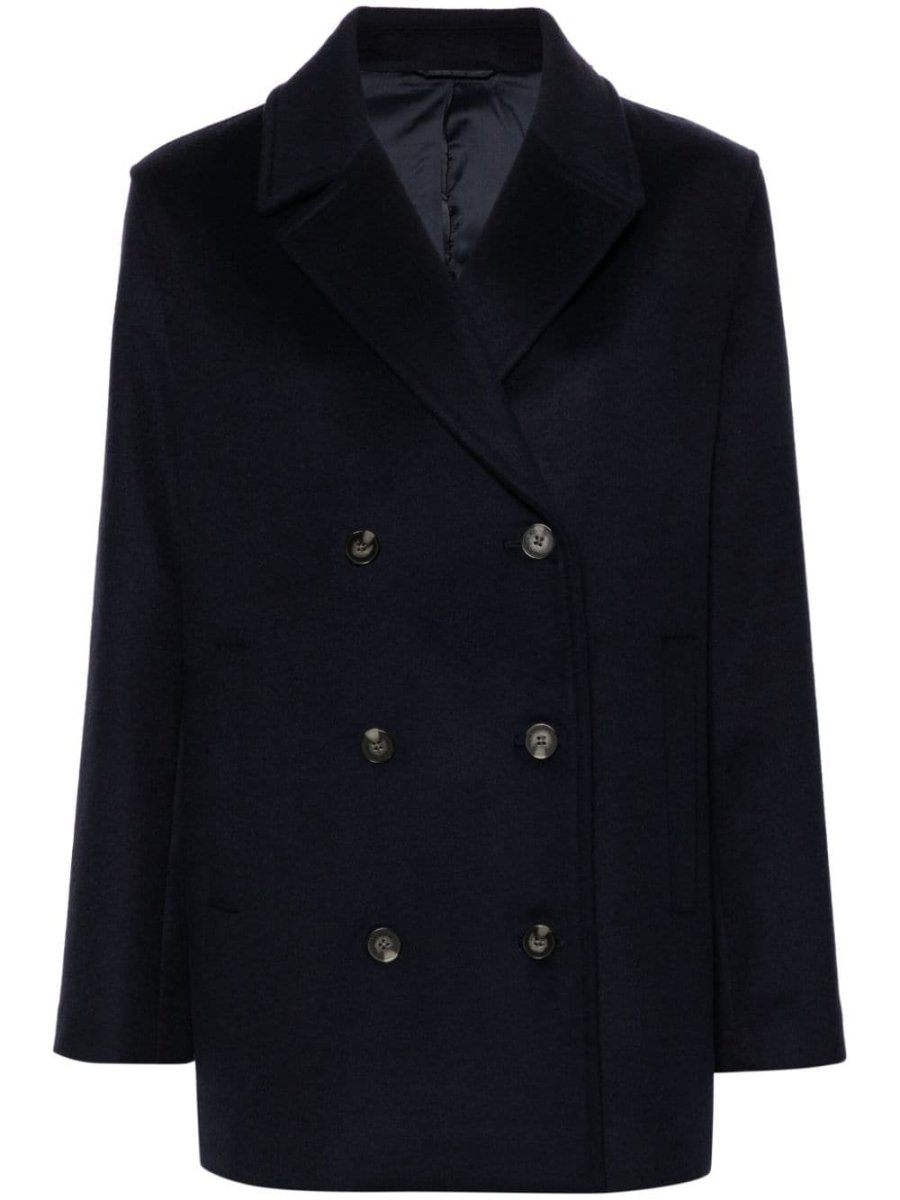 brushed-finish peacoat