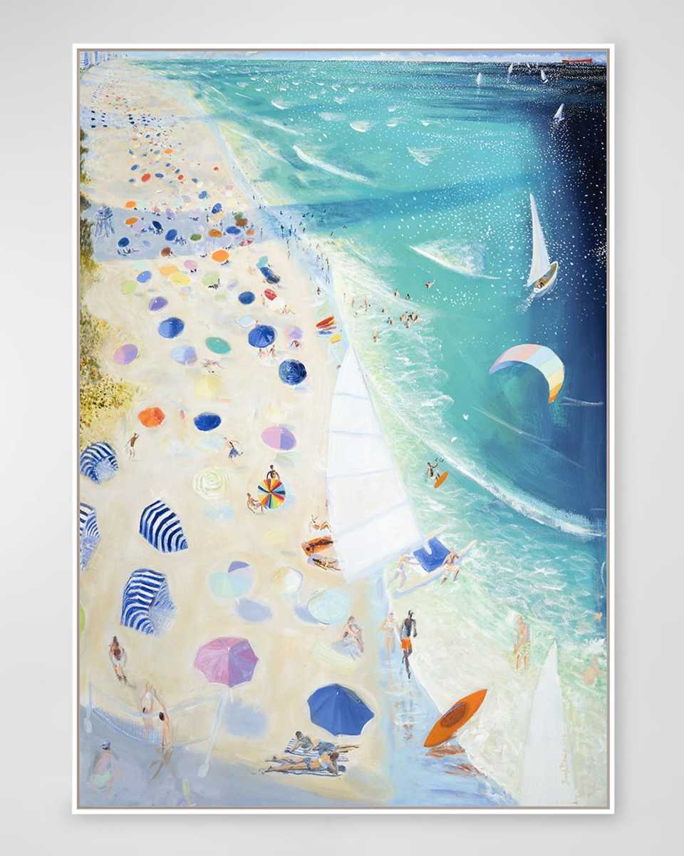 "Beach Club" Hand-Embellished Giclee by Joe Davis